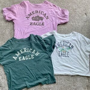 American Eagle Outfitters Short Sleeve Tees - Pink, Green, White